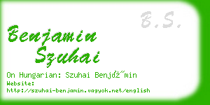 benjamin szuhai business card